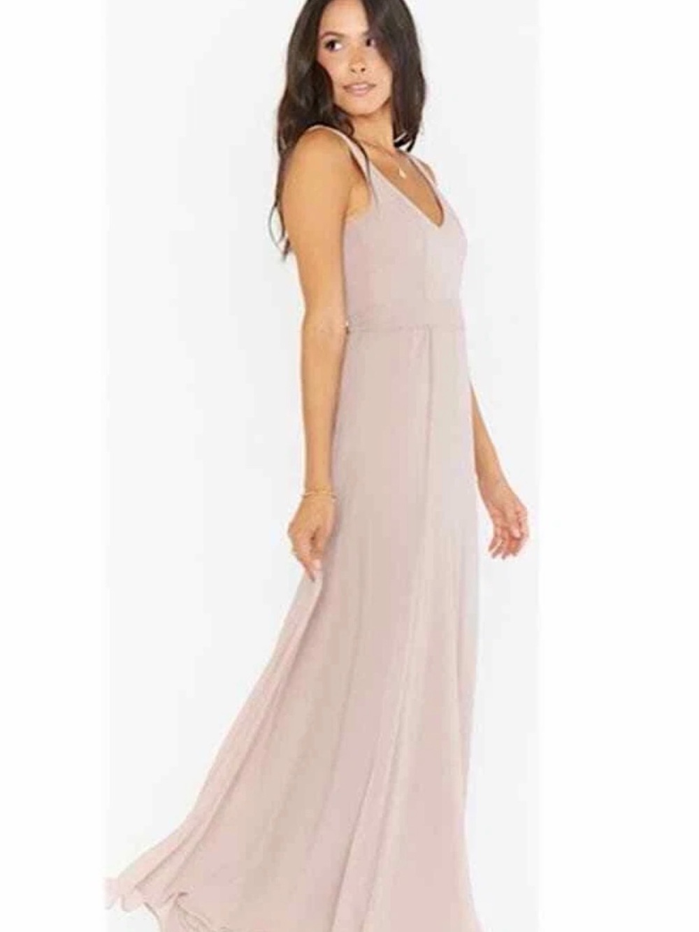 Show Me Your MuMu Jenn Maxi Dress ~ Soft Beige Chiffon